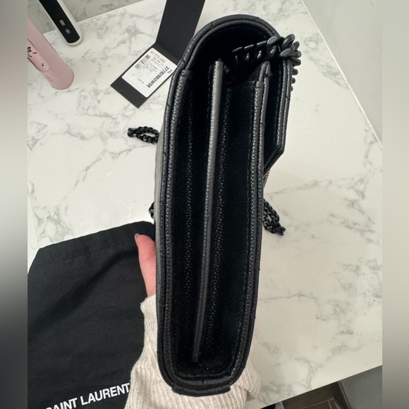 Rare Black on Black Yves Saint Laurent Wallet-On-Chain Medium Black on Black 🖤 - Picture 14 of 15